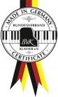 Сертификат союза немецких производителей фортепиано