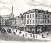 Вид депозитарного дома Rönisch центре Льежа, примерно 1875 год